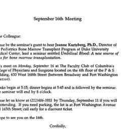 Announcements, 1996-09-16. ...