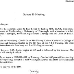 Announcements, 1996-10-30. ...