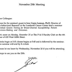 Announcements, 1996-11-25. ...