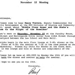 Announcements, 1990-11-15. ...