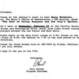 Announcements, 1991-02-27. ...
