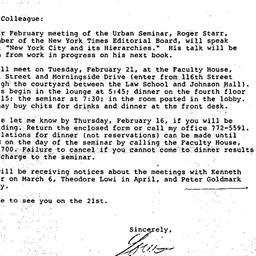 Announcements, 1984-02-21. ...