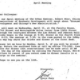 Announcements, 1984-04-11. ...