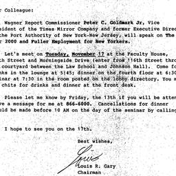 Announcements, 1987-11-17. ...