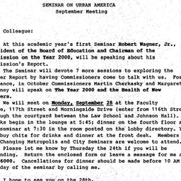 Announcements, 1987-09-28. ...