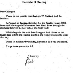 Announcements, 1991-12-03. ...