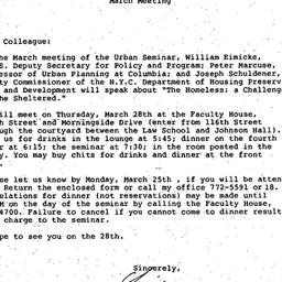 Announcements, 1985-03-28. ...