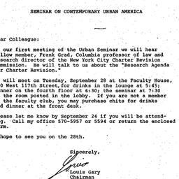Announcements, 1984-09-28. ...