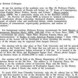 Announcements, 1990-05-10. ...
