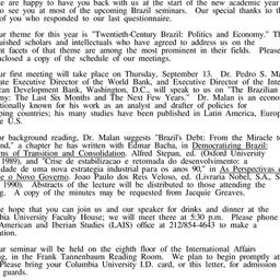 Announcements, 1990-09-13. ...