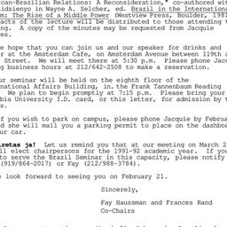 Announcements, 1991-02-21. ...