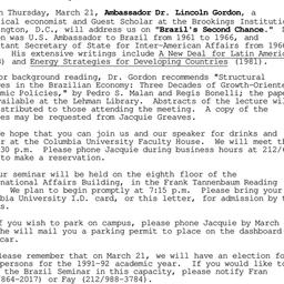 Announcements, 1991-03-21. ...