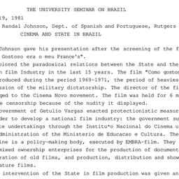 Minutes, 1981-11-19. Brazil...