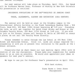 Announcements, 1982-04-15. ...