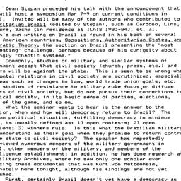 Minutes, 1984-01-25. Brazil...