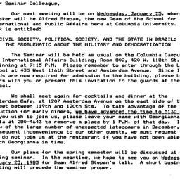 Announcements, 1984-01-25. ...