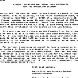 Announcements, 1984-03-22. ...