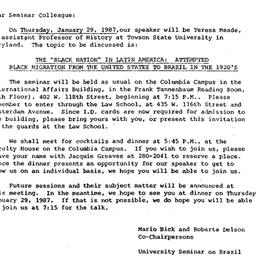Announcements, 1987-01-29. ...