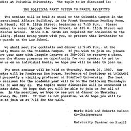 Announcements, 1987-02-26. ...