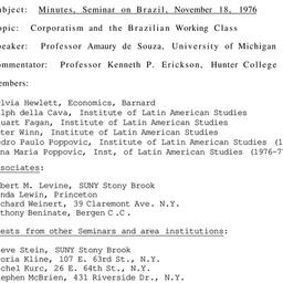Minutes, 1976-11-18. Brazil...