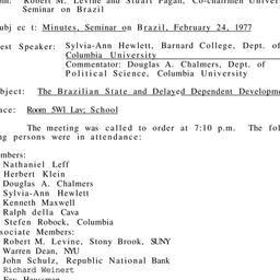 Minutes, 1977-02-24. Brazil...