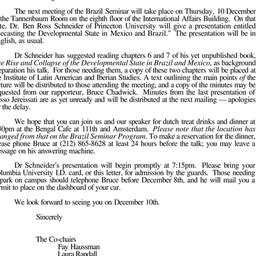 Announcements, 1992-12-10. ...