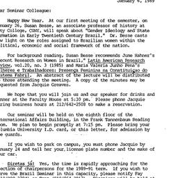Announcements, 1989-01-26. ...
