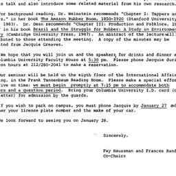 Announcements, 1987-12-10. ...