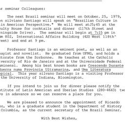 Announcements, 1979-10-25. ...