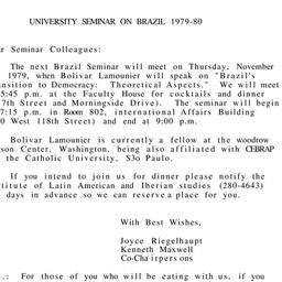 Announcements, 1979-11-29. ...