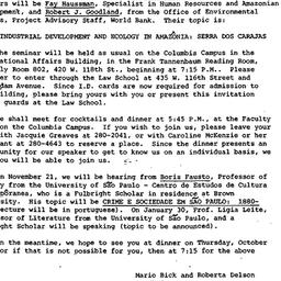 Announcements, 1985-10-24. ...