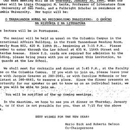 Announcements, 1986-01-30. ...