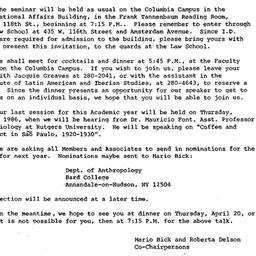 Announcements, 1986-04-17. ...