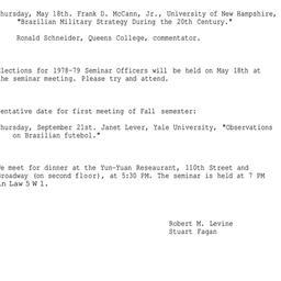 Announcements, 1978-04-21. ...
