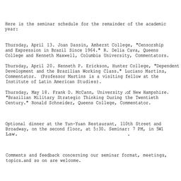 Announcements, 1978-04-06. ...