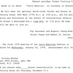 Announcements, 1977-12-15. ...
