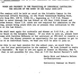 Announcements, 1985-05-09. ...