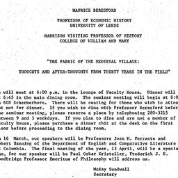 Announcements, 1976-02-10. ...