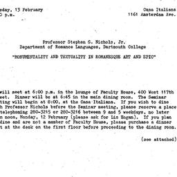 Announcements, 1979-02-13. ...
