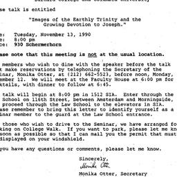 Announcements, 1990-10-28. ...
