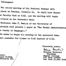 Announcements, 1963-11-12. ...