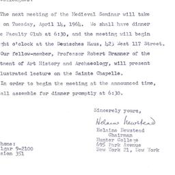 Announcements, 1964-04-14. ...