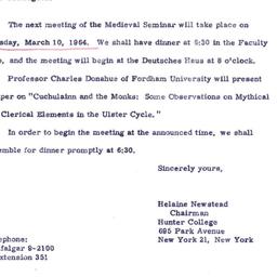 Announcements, 1964-03-10. ...
