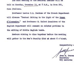 Announcements, 1968-12-02. ...
