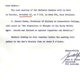 Announcements, 1968-10-30. ...