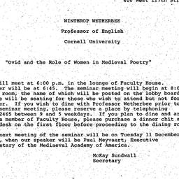 Announcements, 1973-11-13. ...