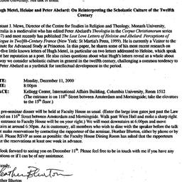 Announcements, 2000-11-27. ...