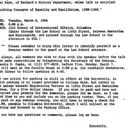 Announcements, 1994-02-17. ...