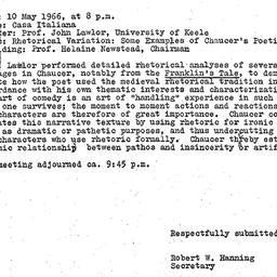 Minutes, 1966-05-10. Mediev...