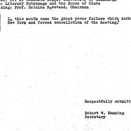Minutes, 1965-11-09. Mediev...